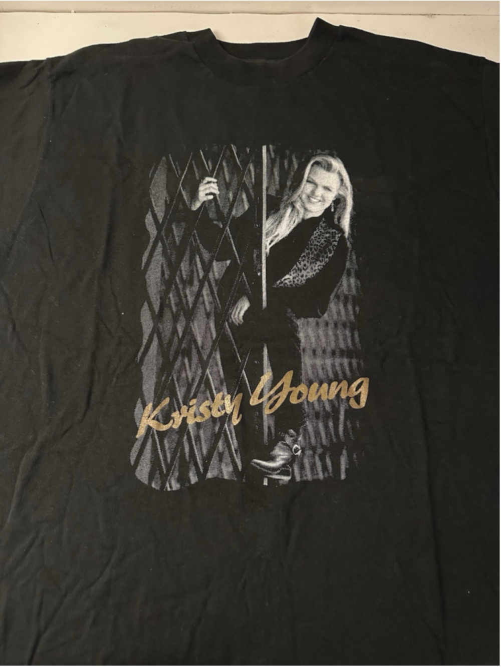 Vintage Kristy Young Country Music Promo T Shirt XL Fruit of the Loom Single Sti